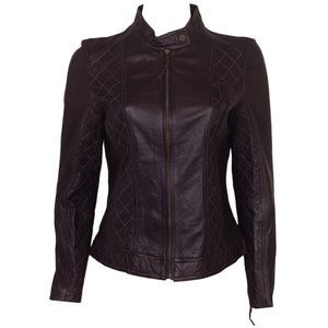 CLASSIC WOMEN’S MOTORCYCLE LEATHER BIKER JACKET